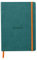 Rhodia 117376C - Notizheft Softcover Rhodiarama DIN A5 (14,8x21 cm), 80 Blatt, liniert Clairefontaine Papier Elfenbein 90g Lesezeichen, Gummizugverschluss, Cover aus Kunstleder Pfaugrün, 1 Stück
