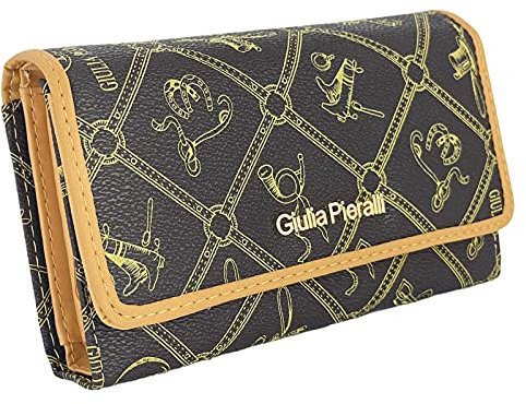 Giulia Pieralli Geldbörse Damen Damenbörse Portmonee Börse Portemonnaie inkl. Geschenk Verpackung NEU (Braun)
