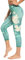 HAPYWER Yoga Leggings Damen High Waist Yogahose Bunt Gym Sport Leggings Tummy Control Running Workout - Stretch Kompressionshose mit Aufdruck für Frauen(7/8 Lotos Grün,M)