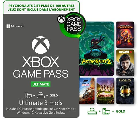 Abonnement Xbox Game Pass Ultimate | 3 Mois | Psychonauts 2: Standard est inclus dans l'abonnement | Standard | Xbox & Win 10 PC - Code jeu à télécharger