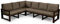 Gutekissen® Gartenmöbel aus Holz Gartensofa Gartengarnitur mit Auflagen Lounge Möbel Verschiedene Varianten MCH HB (6-Sitzer-Sofa, Hellbraun)