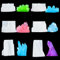 FineInno 6 Piezas Molde de Racimo de Cristal Crystal Cluster Resin Mold Molde Fundición de Gema Piedra Molde Silicona de Cuarzo para DIY Vela Fondant