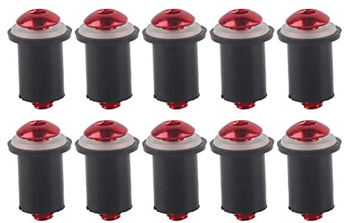 Vis de Pare-Brise, 10pcs caoutchouc et en acier écrous de pare-brise Universel Moto Pare-Brise Pare-Brise M5 Vis Hexagonales Int¨¦rieures(Rouge)