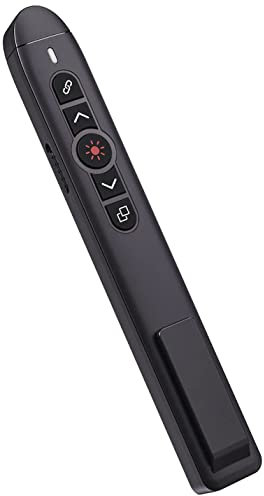 ANSTA Wireless Presenter mit 100M Fernbedienung Wireless USB Support Hyperlink Präsentation Laserpointer für PPT/Keynote/Prezi/Google Slides/Windows/Mac OS/Android/Linux