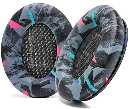 Cuscinetti auricolari di ricambio WC Wicked Cushions compatibili con le cuffie Bose QuietComfort 35 (QC35) e QuietComfort 35ii (QC35ii) e altre ancora - Comfort e durata migliorati (90s Black)