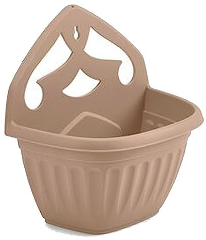 ZARVICZONIA Planters Pots - Wall Mounted for Plants and Flowers (Pack of 1, 2, 3, 4, 5) (Taupe 1 Pc)
