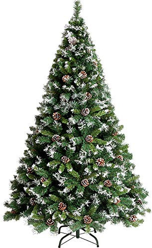 NAMUlA 4Ft Premium Künstlicher Weihnachtsbaum, mit Tannenzapfen, Fichte, aufklappbare Beine aus massivem Metall, umweltfreundlich, unbeleuchtete Weihnachtsdekoration, Grün, 4Ft(120cm) Fashionable
