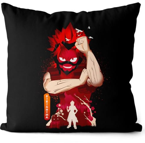 style3 Red Riot Kissen mit Füllung 40cm Baumwolle Superhero Japan Academia Manga