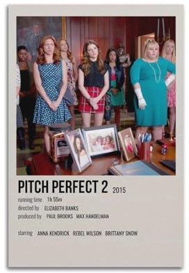 Pitch Perfect Filmposter auf Leinwand, Raumdekoration, Poster für Schlafzimmer, Wohnzimmer, Wände, 50 x 75 cm, ungerahmt
