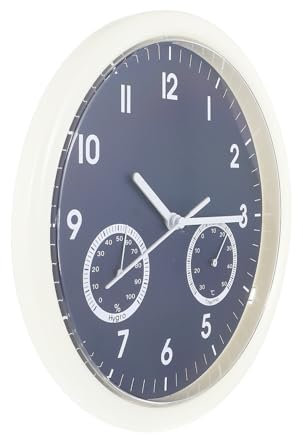 Warmhm Runde Leise Wanduhr Themertor Digital Für Wanduhr Mit Temperatur Und Luftfeuchtigkeit Kinderzimmeruhren Küchenwanduhr Große Uhr Digitale Wanduhr Kinder Uhr Batterie Kleinkind P.s