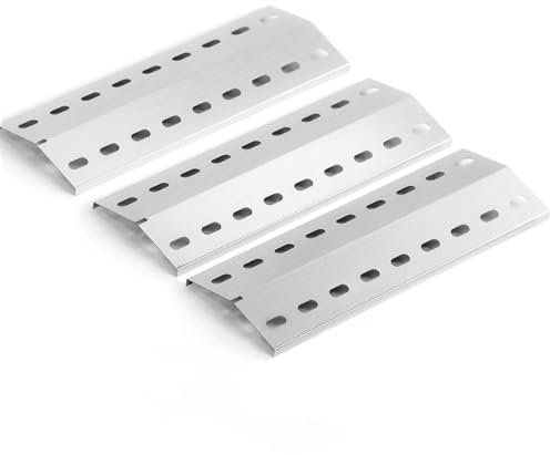 GIRXZYBX 39,5 x 15 cm Brennerabdeckung Heizplatte für Landmann Grillchef, Landmann Triton, Landmann Minton, Landmann Avalon, Grandhall Maxim GT4, Edelstahl Flammenverteiler Flavorizer Bars