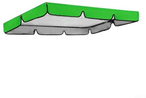 190T Ersatz-Schaukelstuhl-Überdachung, Abdeckung für 2- und 3-Sitzer-Schaukelsitz, universell für Schaukelstuhl, Abdeckung für Hängematten-Abdeckung (142 x 120 x 18 cm, grün)