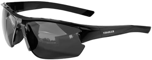 Yibarler Lunettes de Soleil Homme Femme Sport Polarisées, Lunette de Cyclisme avec Protection UV400 et Cadre TR90 Incassable, Lunette Velo pour Conduite, Cyclisme, Ski, Golf, Pêche et Course à Pied