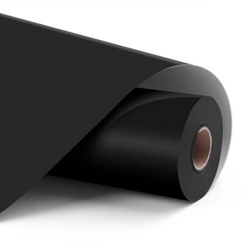 LOKLiK Rouleau Noir de Vinyle Permanent Adhésif Matte Tissus Textiles 1 pc 30.5 x 180 cm - Décoration Sur Verre, Plastique, Céramique - Compatible avec Cricut, LOKLiK and Silhouette