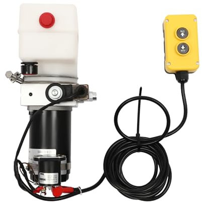 Pompa idraulica elettrica pressa idraulica per rimorchio ribaltabile 12 V motore elettrico unità idraulica telecomando 1,5 litri serbatoio 800 W potenza 2850 giri/min erogazione rapida dell'olio
