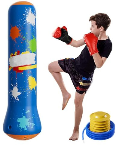 Bounce Back Bag, Kids Exercise Punching, Inflatable Kids Bag, Boxing Exercise Equipment, Punching Tumbler Bag, Boxing Strength Training, Fun Boxing Stand, Bounce Back Column, Children Punch Stand, Pum