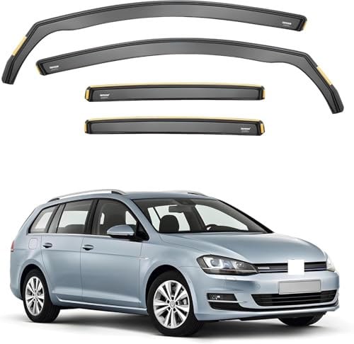 DXQxue Car Wind Deflectors for VW Golf MK7 5-door Estate 2013-2019, Keep Your Car Ventilated in Rain Reduce Turbulence