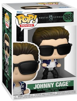 Funko POP! Movies: Mortal Kombat 2 (2025) - Johnny Cage | Official Action/Adventure Merch - Collectable Vinyl Figurine for Shelf Display - Birthday Gift Idea for Fans and Collectors