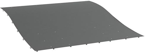 Outsunny Telo di Ricambio per Pergola da Giardino 3x3 m con 16 Fori di Drenaggio, Ganci e Anelli, Copertura per Gazebo Pergola in Poliestere, Grigio Scuro