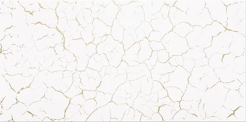 DECCART Wand-Paneele in Marmoroptik Deckenpaneele Wandverkleidung Deckenverkleidung mit Marmor-Imitat Wandplatten in Grau aus Polystyrol - 100x50 cm - Marmor Weiß Gold - 24 Stück (12 m²)