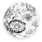 Wade WA967021BLK Botanical Night Dinner Plate with Black Floral Design, Crafted from Earthenware, Made in Stoke-on-Trent, 28cm, Black
