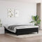HOMTAKIE Cadre de lit sans Matelas Noir 160x200x25 cm Tissu Meuble de Couchage sommier tapissier Cadre de lit Double sommier tapissier
