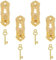 4Set Gold 1/12 Miniature Door Knob Lock and Key Dollhouse Decoration Accessories, Dollhouse Decor, Dollhouse Accessories