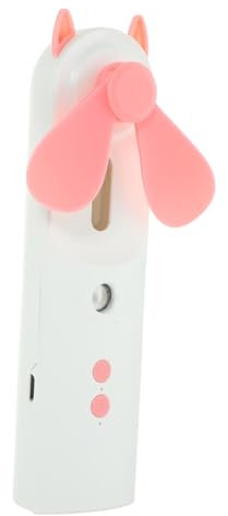 Veemoon Ventilateur Personnel Portable Multifonctionnel à Brumisation USB Rechargeable Mini Ventilateur de Voyage Rose