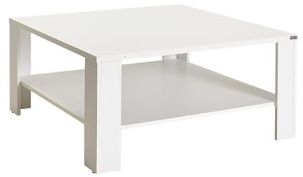 Calicosy – Couchtisch Lena L90 cm mit 1 Ablagefach – Struktur aus Melamin-Spanplatten – praktisches und modernes Design – Höhe 42 cm