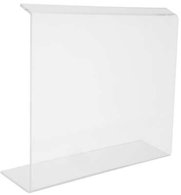 DWIKRYT Klare Acryl-Schutzwand, Acrylglas Tortenaufsteller Baffle Spuckschutz Vitrine für Thekendisplay, Tischständer und Thekenzubehör 50cm