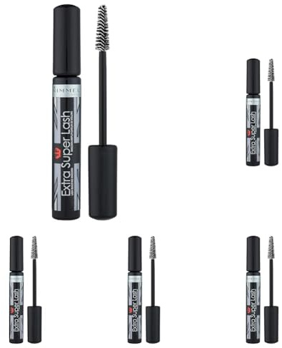 Rimmel London Extra Super Lash Mascara 101-Black (Packung mit 5)