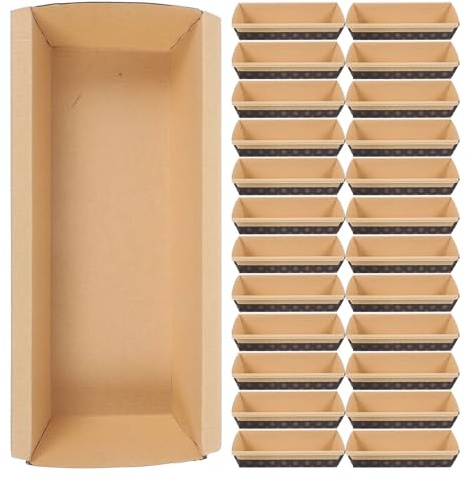 SHINEOFI Lot de 50 Moules à Pâtisserie en Papier Rectangulaires Jetables Antiadhésifs Résistants la Graisse pour Cuisson Facile et Nettoyage Rapide Adaptés aux Desserts Saisonniers