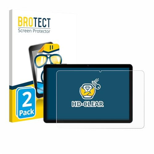 BROTECT Schutzfolie für Doogee Tab G5 | 2 Stück Transparenter Displayschutz Made in Germany Klare Displayschutz-Folie Clear Einfache Montage Case-Friendly