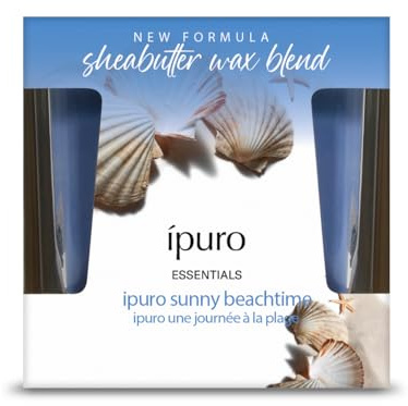 ipuro Essentials Duftkerze SUNNY BEACHTIME 125 g - Duftkerze im Glas frisch mit Grapefruit, Zitrus Duft - 23h Brenndauer, langanhaltend - dekorative Raumduft Kerze für Wohnzimmer, Badezimmer