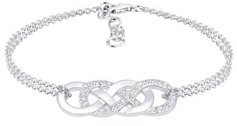 Elli Armband Damen Infinity Liebe mit Kristalle in 925 Sterling Silber