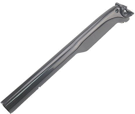 RXL SL Fahrrad Sattelstütze Carbon 27,2/30,8/31,6 x 350/400 mm Full Black versetzt, 3K Glossy, 27.2*400mm