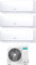 Climatizzatore 12000+12000+12000 Btu, Trial Split, Inverter, Pompa di Calore, Classe A++/A+ Gas R32 Hisense New Comfort