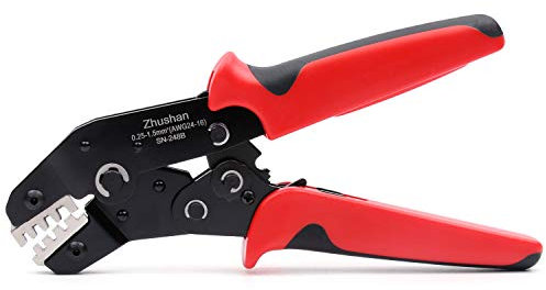 Zhushan Draht-Crimpzange für Dupont, Molex, JST-Klemmen AWG24-16 (0,25-1,5 mm²) – Professionelle Draht-Crimper und Molex-Crimper