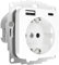 2USB inChargePRO SI USB AC Steckdose 15W 3A Glänzend Weiß, 2U-449368, Reinweiß (Glänzend)