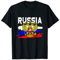 Russland Russia Russische Flagge mit Adler Wappen T-Shirt