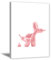 ZHONGYUTONG Lustiges Badezimmer Wanddekor Gerahmt Rosa Ballon Hund Leinwanddruck WC Poster Pop Bild Gemälde Moderne Heimdekoration (30x45cm)