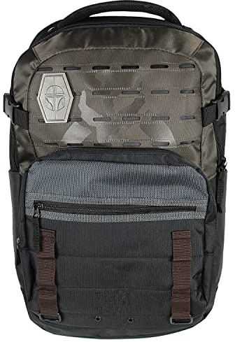 Bioworld Star Wars The Mandalorian Bounty Hunter Laptop-Rucksack, gepolsterte Ärmel