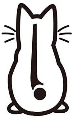 BYNYXI Katzen Wischer Aufkleber, Reflektierend Scheibenwischer Aufkleber Lustiger Cartoon Kätzchen Schwanz Auto Aufkleber Wasserdicht Heckscheibe Tier Cat Aufkleber für Wand Laptop Handy, 30cmx20cm