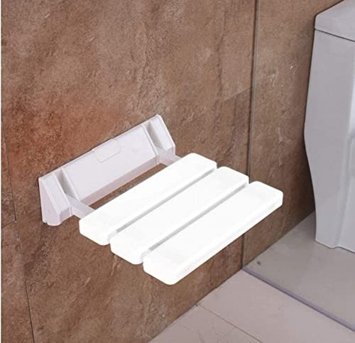 Siège de Douche Mural Repliable/Rabattable Salle de Bain,Planche pour Baignoire orthopédique Siège de Bain antidérapant Poids,Tabouret de Douche Ergonomique Pieds(33 * 32 * 5 cm (Blanc))