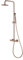 IMEX - Columna de ducha termostatica, Barra de baño con grifo termostático fabricado en acero inoxidable y latón, Griferia Baño Oro Rosa Cepillado- BTM039/ORC