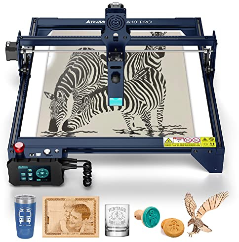 ATOMSTACK A10 PRO Laser Graviermaschine 50W, Offline-Gravur CNC Schneidemaschine 10W Laserkopf, DIY Gravierer Hochpräziser Laser Engraver für Metall Holz Glas Keramik, 410 x 400mm