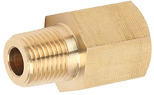 Messing-Reduzierstück,Slim Fly Fishing Box Öldruckadapter Messing Auto 1 8 NPT auf 1 8 Bspt Öldruck Temp Adapter Fitting Sender Messing Universal