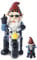 DIKARIYA Gartenzwerg Motorrad Zwerge für Garten, Geburtstagsgeschenk für Männer, Lustige Gartenzwerge für Außen Motorrad Geschenke, Wasserdicht Gartenzwerg Statue für Gartendeko Terasse Balkon Deko