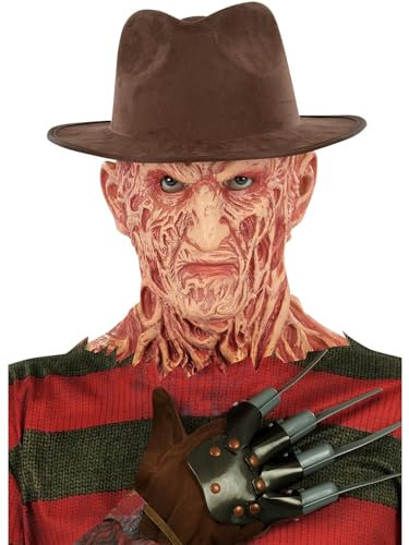 Smiffys A Nightmare On Elm Street, Freddy Krueger-Hut, Brauner Filzhut