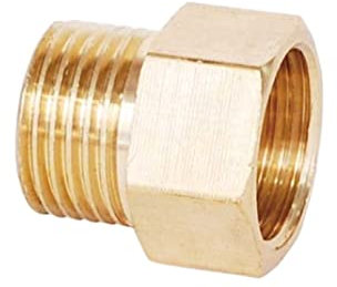 1 Pcs Copper M/F 1/8,1/4,3/8,1/2 Male To Female Threaded Brass Coupler Adapter Brass Pipe Fitting (Size : 03 F x 02 M)